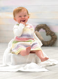 James C Brett Knitting Pattern JB805 Baby Pinafore Dress, Romper, Bootees