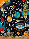 James C Brett Crochet Pattern JB412 Monsters space alien Blanket, DK yarn