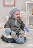 Peter Pan Knitting Pattern P1300 Baby Hat, Mitts, Boots Chunky