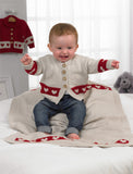 Peter Pan Baby Knitting Pattern PP013 Cardigan DK Blanket